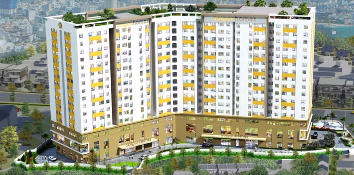 Khu chung cư Nhà Sài Gòn (Hương Lộ 2, phường Bình Trị Đông A, quận Bình Tân) do Công ty TNHH Nhà Sài Gòn làm chủ đầu tư, thế chấp quyền sử dụng đất cho Ngân hàng Thương mại Cổ phần Đầu tư và Phát triển Việt Nam (BIDV) - Chi nhánh Nam Sài Gòn. Ảnh: Saigonhome.