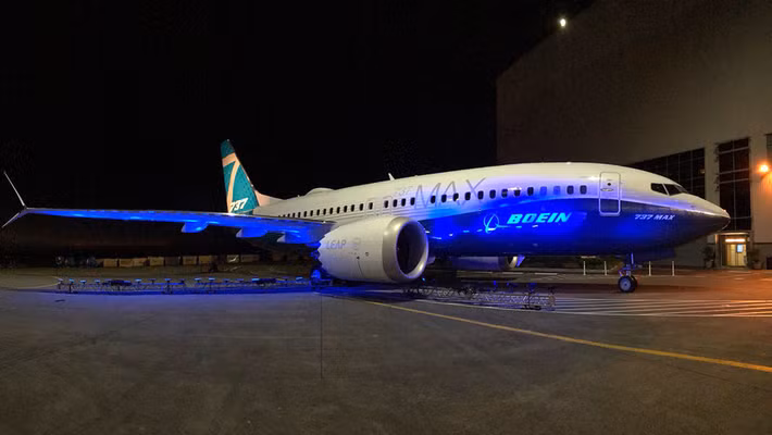 Boeing 737 MAX là dòng máy bay Mỹ được phát triển bởi hãng Boeing Commercial Airplanes. Ảnh: Komo.