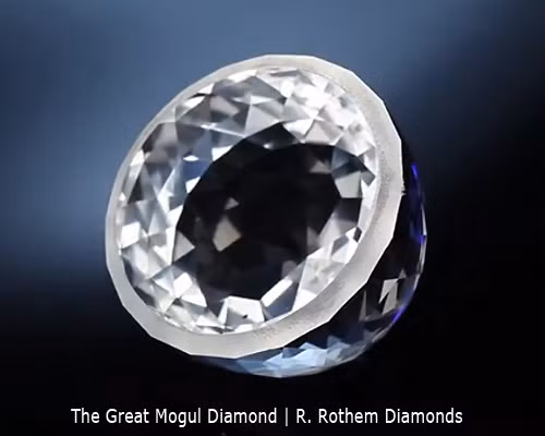 Viên kim cương màu hồng Great Mogul nặng nặng 787 carat, được phát hiện tại mỏ Kollur của Ấn Độ vào năm 1650. Ảnh: Rothem Collection.