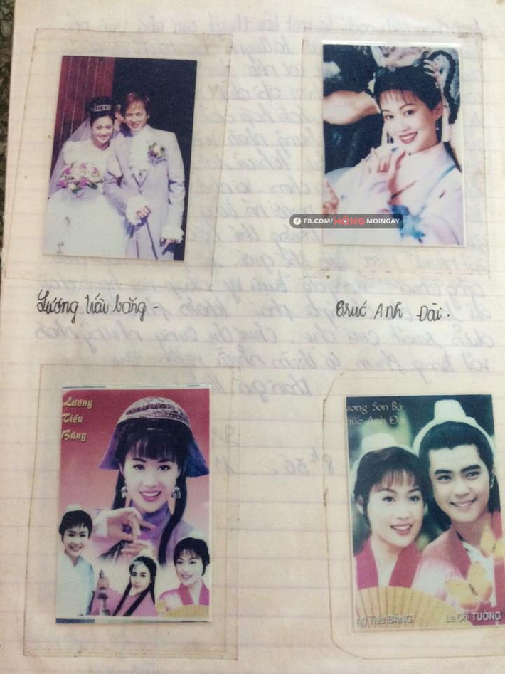 Những bức ảnh dán hoặc hình cắt ra từ tấm lớn được nâng niu hết mực.