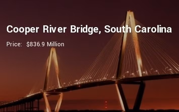 Cây cầu Cooper River Bridge ở Nam Carolina xây hết 836,9 triệu USD