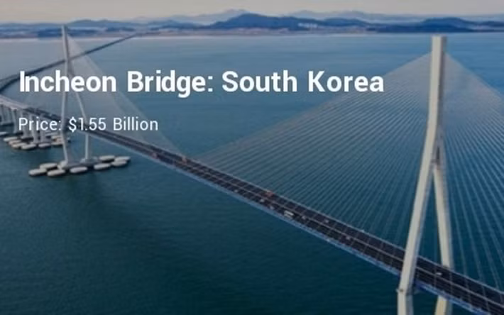 Cầu Incheon ở Hàn Quốc xây dựng hết 1,55 tỷ USD