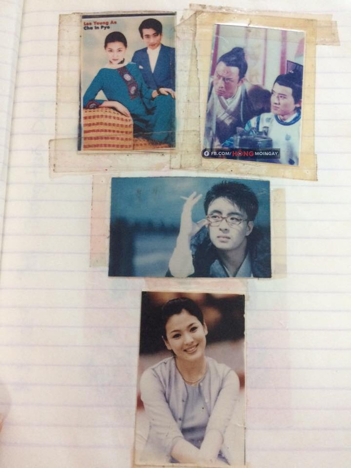 Các bạn teen còn trang trí cuốn sổ tay của mình bằng những bức ảnh cắt ra từ sách báo, miếng dán. Hầu hết đó là các bức ảnh ăn theo những bộ phim siêu hot như Hoàn châu cách cách, Tân dòng sông ly biệt... và dĩ nhiên không thể thiếu cái tên như Triệu Vy, Tô Hữu Băng.