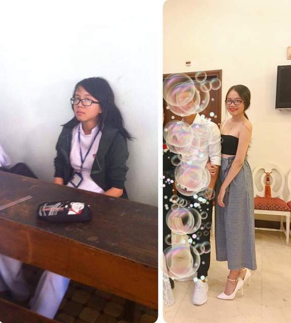 Cuộc sống sinh viên không khó khăn như nhiều người vẫn nghĩ, cô bạn này đã thay đổi rất nhiều từ phong cách ăn mặc cho đến việc trang điểm.