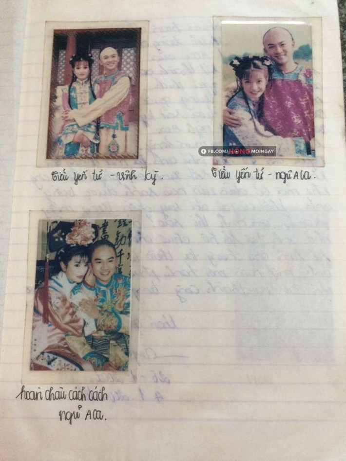 Trên một diễn đàn giải trí, bức ảnh chụp một cuốn sổ tay lưu lại những bức ảnh được dán đầy những bức ảnh của những diễn viên nổi tiếng từng một thời là thần tượng của các bạn trẻ 8X, 9X khiến không ít bạn trẻ thích thú.