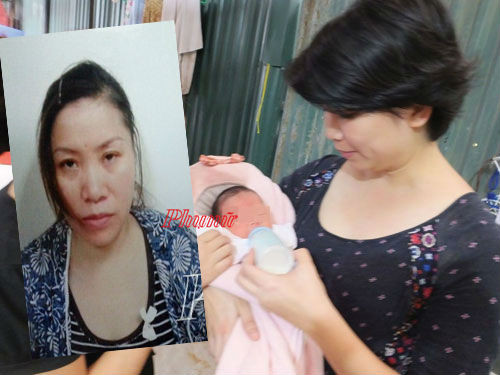 Đối tượng Nguyệt (trái) và cháu Cù Nguyên Công khi còn ở với mẹ nuôi. Ảnh: Phụ nữ TP HCM.