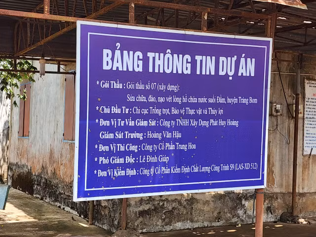 Lan theo duong di cua khoang san tai du an ho suoi Dam tinh Dong Nai