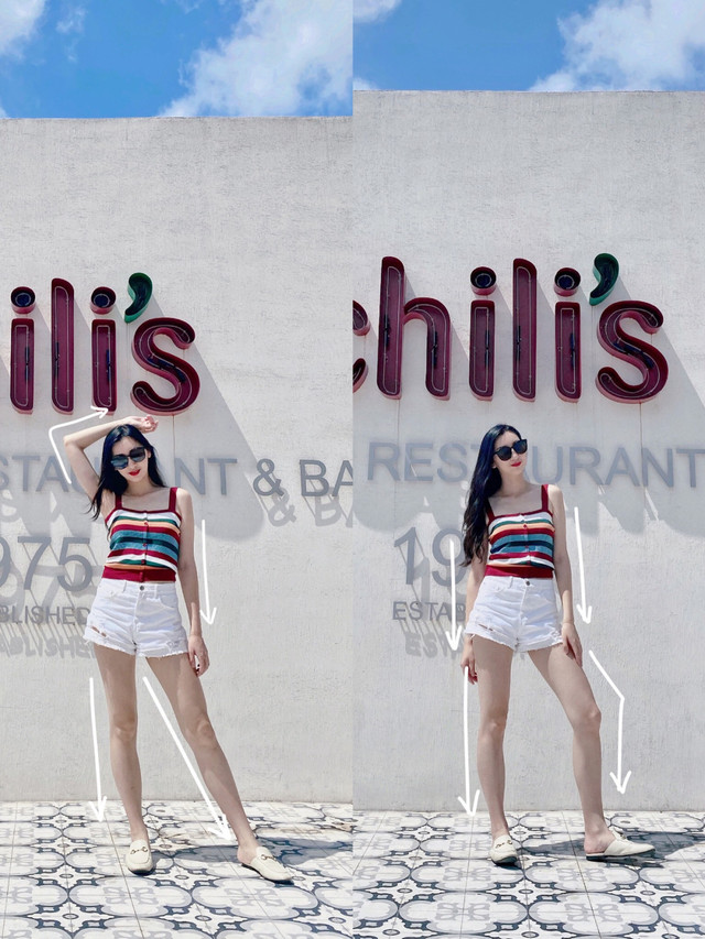 Những cách tạo dáng tuyệt đỉnh để có bức ảnh chân dài 'thần sầu' - Hình 5 Nhung cach tao dang tuyet dinh de co buc anh chan dai 'than sau'-Hinh-5