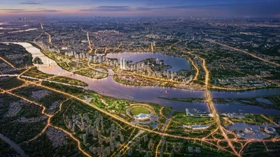 Phối cảnh Trục đại lộ cảnh quan sông Hồng