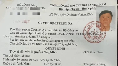 Bộ Công an truy nã đặc biệt Chủ tịch Tổng Công ty Cây xanh Công Minh