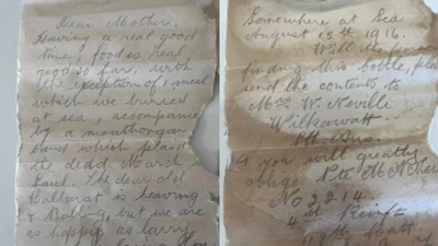 Bí ẩn lá thư binh sĩ Thế chiến I gửi từ biển