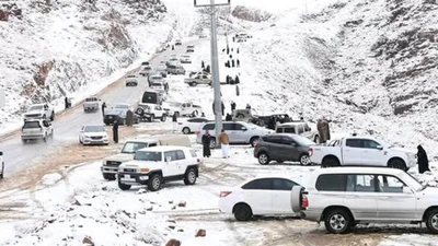 Sa mạc Arab Saudi chứng kiến tuyết rơi lần đầu sau ba thập kỷ