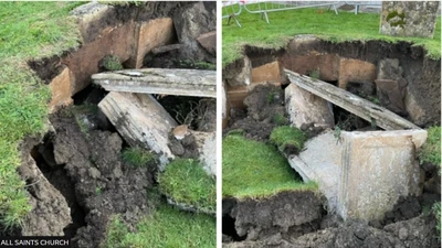 Phát hiện hầm mộ bí ẩn sau khi mộ cổ thế kỷ 18 bất ngờ sụp đổ