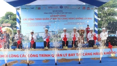 Khởi công cụm công trình quản lý bay gần 260 tỷ tại sân bay Cà Mau