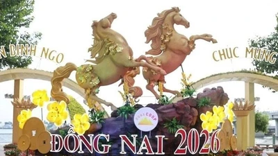 Rực rỡ Đường hoa ven sông Đồng Nai mừng Xuân Bính Ngọ 2026