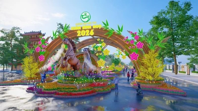 Cần Thơ: Đường hoa Xuân Bính Ngọ 2026 dài 310m mang chủ đề ‘Tết sum vầy’