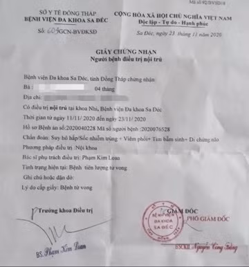 Su that vu be gai con tho duoc dua vao nha hoa tang o mien Tay