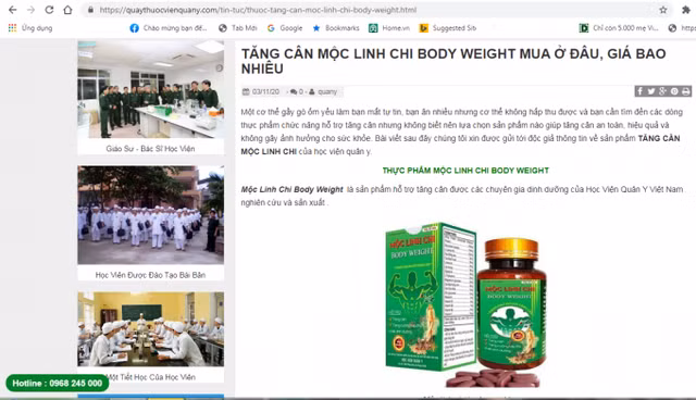 Canh bao san pham Satochi, Moc Linh Chi Body Weight quang cao gay hieu nham-Hinh-2