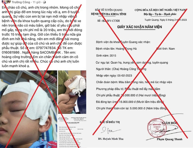 Cảnh báo: Giả mạo giấy tờ của bệnh viện để kêu gọi từ thiện - Hình 2 Canh bao: Gia mao giay to cua benh vien de keu goi tu thien-Hinh-2