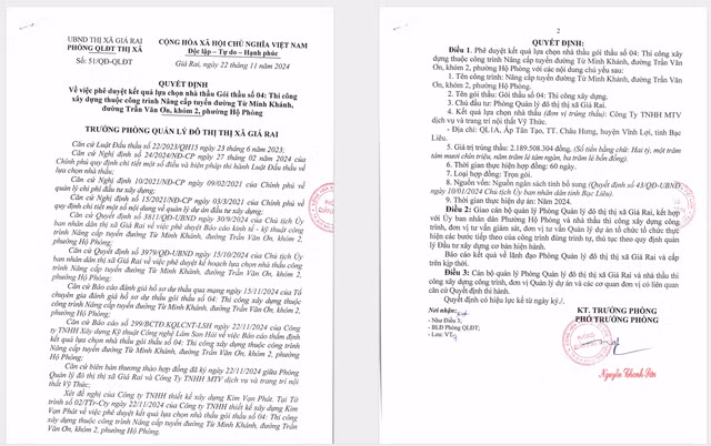 Bạc Liêu: Gói nâng cấp đường tại Giá Rai về tay Vỹ Thức Bac Lieu: Goi nang cap duong tai Gia Rai ve tay Vy Thuc