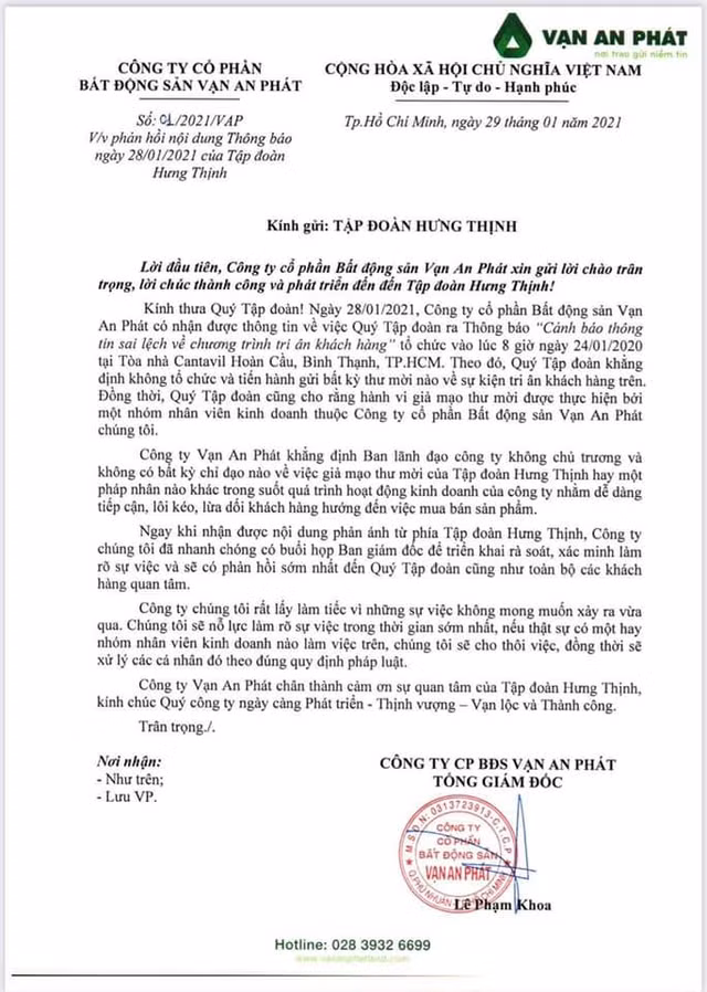 Tap doan Hung Thinh to nhan vien Van An Phat tiep can, loi keo, lua doi khach hang-Hinh-2