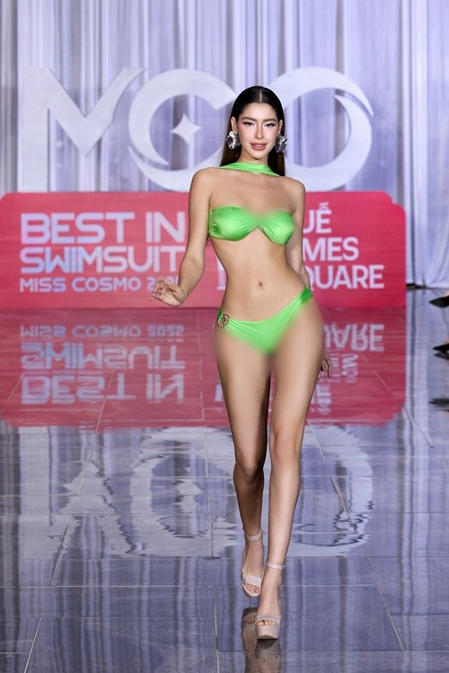 Mỹ nhân Mexico khoe vóc dáng cân đối, săn chắc trong phần thi bikini ở Miss Cosmo 2025 cách đây ít ngày. Ảnh: Miss Cosmo.