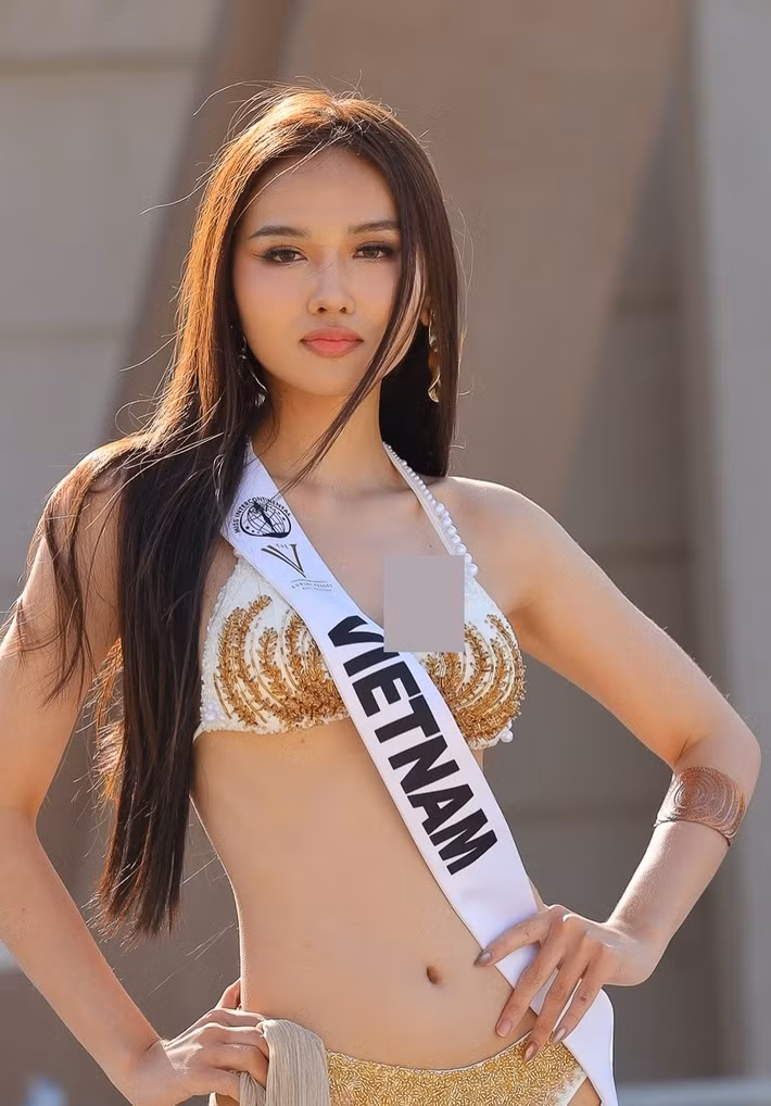 Ngoài phần thi phỏng vấn kín, Thu Ngân hoàn thành phần thi trình diễn áo tắm. Chung kết Miss Intercontinental lần thứ 53 sẽ được tổ chức vào ngày 29/1 tại Ai Cập. Ảnh: Miss Intercontinental.