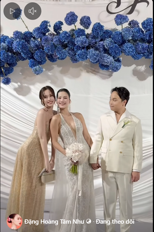 Á hậu Tâm Như nhắn nhủ Hương Ly: "Ngày chị yêu đẹp nhất. Chúc anh chị sẽ hạnh phúc viên mãn, sinh nhiều em bé đáng yêu, cũng nhau nắm chặt tay nhau đi qua thăng trầm của cuộc đời". Ảnh: Tâm Như.