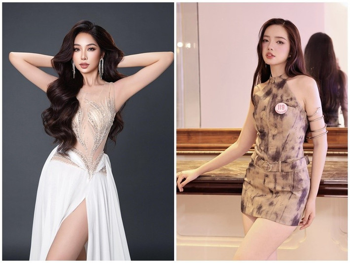 2 thí sinh Hoa hậu Việt Nam 2024 Phạm Thùy Dương (trái) và Võ Thị Thanh Bình đều sở hữu vòng ba 94cm. Ảnh: FB Thùy Dương, Thanh Bình.