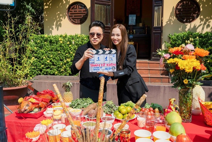 Song song với việc học cao học, Đinh Ngọc Diệp hỗ trợ Victor Vũ trong dự án phim “Thám tử Kiên: Lời nguyền hoàng kim”.