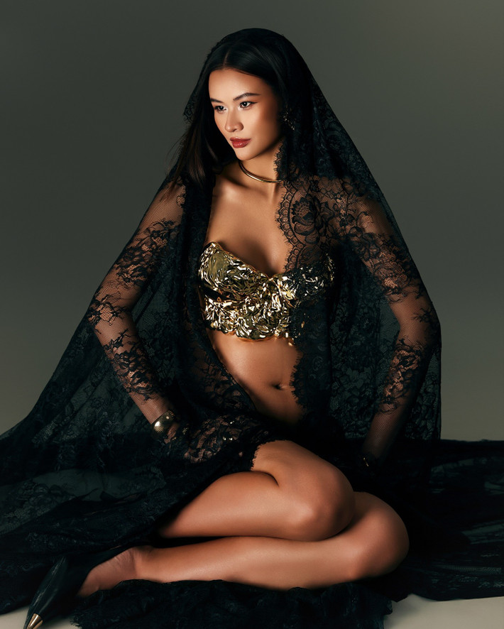 Từ khi mang thai, Cao Thiên Trang tập học cách sống chậm hơn, lắng nghe cơ thể nhiều hơn và học cách yêu chính mình hơn. Ảnh: FB Cao Thiên Trang.