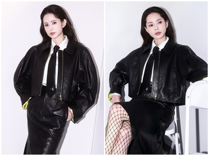 Tiểu Long Nữ của phim Thần điêu đại hiệp vẫn giữ được vóc dáng thon gọn, làn da mịn màng. Ảnh: Weibo Lý Nhược Đồng.