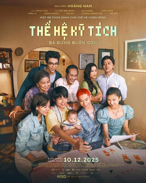 Ngoài Trần Tú và Hồng Khanh, phim Thế hệ kỳ tích còn có sự góp mặt của nghệ sĩ Thanh Hoa, Bùi Bài Bình, Hà Hương, Tuấn Hưng. Ảnh: Fanpage Thế hệ kỳ tích.