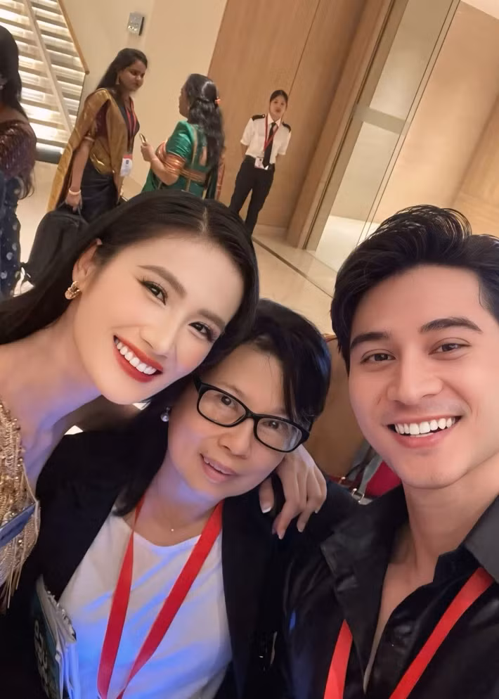 Tuấn Ngọc hội ngộ Hoa hậu Ý Nhi - đại diện Việt Nam ở Miss World 2025. Ảnh: FB Tuấn Ngọc.