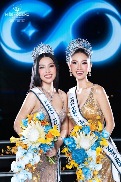 Hoàng Linh vượt mặt 42 người đẹp khác trong chung kết Hoa hậu Hoàn vũ Việt Nam 2025 để đăng quang. Ảnh: Miss Cosmo Vietnam.