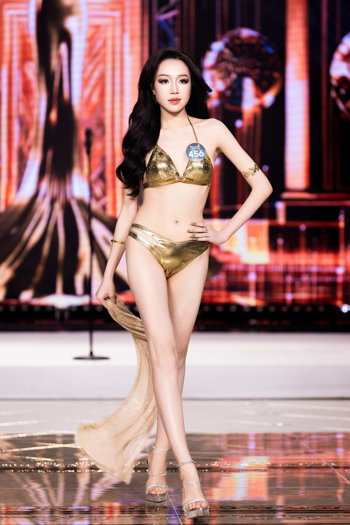 Lê Thị Thu Trà cũng lọt top 5 Người đẹp diễn áo tắm đẹp nhất Miss Grand Vietnam 2025 do ban giám khảo bình chọn. Ảnh: Tiền Phong.