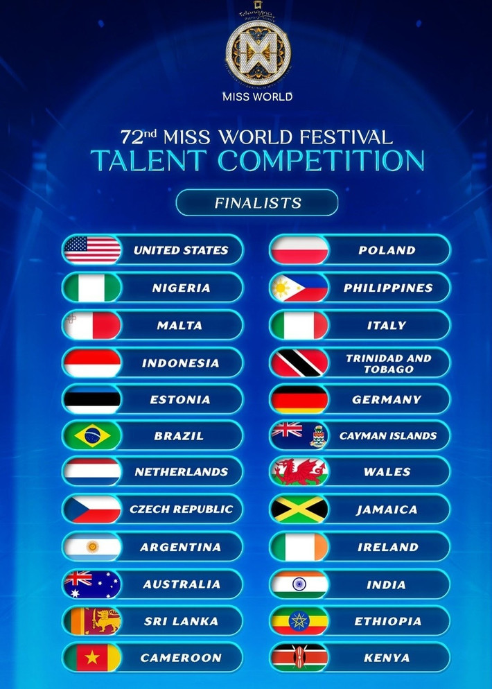 Đến nay, thành tích của Ý Nhi là top 48 phần thi Tài năng. Mới nhất, ban tổ chức đại diện Indonesia Monica Kezia Sembiring giành chiến thắng phần thi Tài năng. Ảnh: Miss World.
