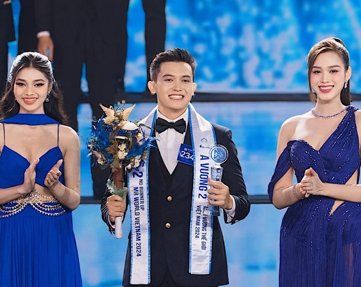 Đinh Ta Bi từng giành danh hiệu Á vương 2 cuộc thi Mr World Vietnam 2024 - Nam vương Thế giới Việt Nam 2024. Ảnh: FB Đinh Ta Bi.