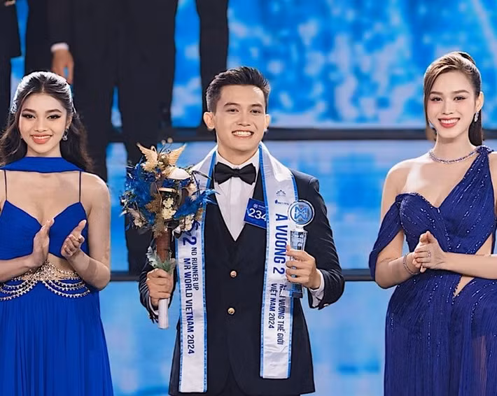 Đinh Ta Bi từng giành danh hiệu Á vương 2 cuộc thi Mr World Vietnam 2024 - Nam vương Thế giới Việt Nam 2024. Ảnh: FB Đinh Ta Bi.