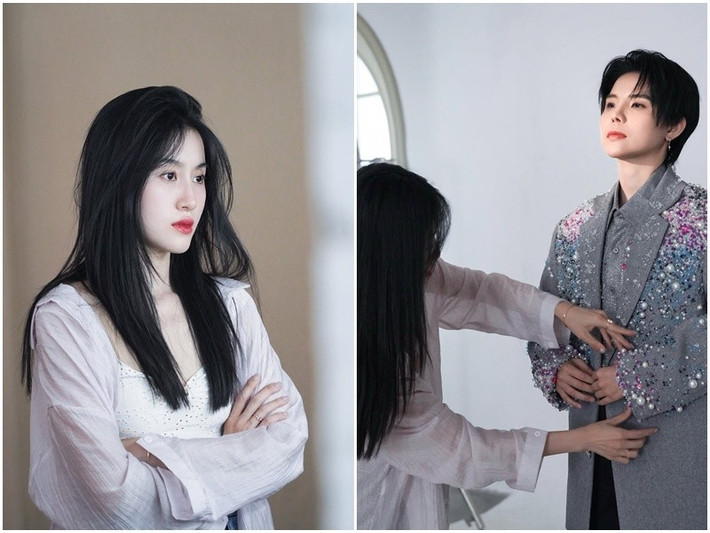 Đăng tải hình ảnh chỉnh sửa trang phục cho Vũ Cát Tường, Bí Đỏ viết: "Dáng vẻ làm việc cho sếp yêu". Ảnh: Instagram Gia Đình Anh Mèo.