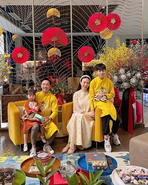 Đàm Thu Trang thay đổi các phong cách trang trí Tết mỗi năm. Ảnh: Instagram chintin.baby.