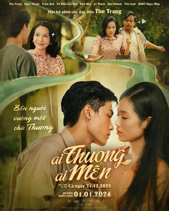 Nhân vật của Trâm Anh tên Thương, em gái của Hai Mến (do Thu Trang đóng). Thương có tình cảm với Chờ (do Võ Điền Gia Huy đóng). Ảnh: FB Trâm Anh.