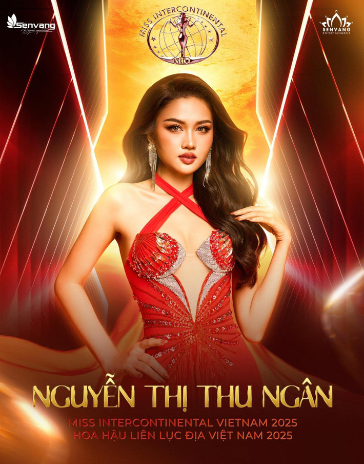 Á hậu Thu Ngân chính thức tham gia đường đua nhan sắc quốc tế khi sẽ dự thi Miss Intercontinental 2025 - Hoa hậu Liên lục địa 2025. Cuộc thi chính thức diễn ra vào ngày 29/1/2026 tại Ai Cập. Ảnh: FB Thu Ngân.