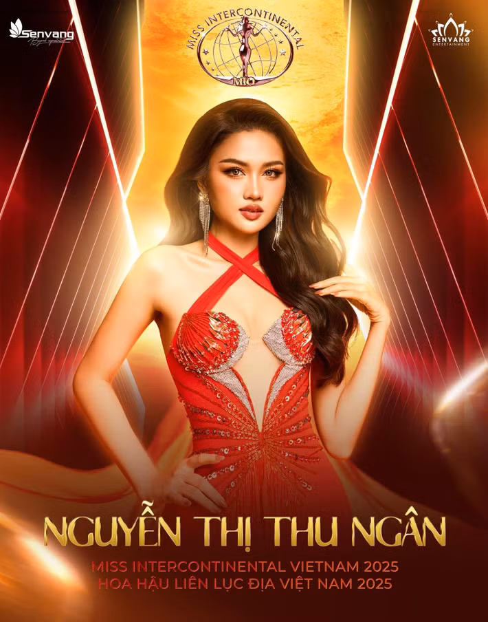 Á hậu Thu Ngân chính thức tham gia đường đua nhan sắc quốc tế khi sẽ dự thi Miss Intercontinental 2025 - Hoa hậu Liên lục địa 2025. Cuộc thi chính thức diễn ra vào ngày 29/1/2026 tại Ai Cập. Ảnh: FB Thu Ngân.