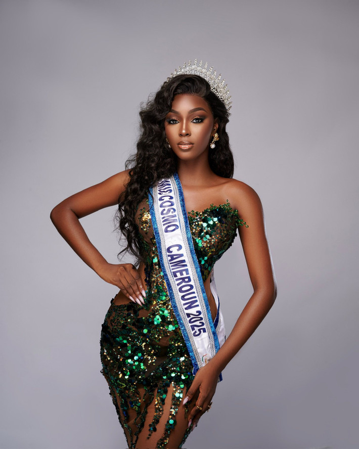Josiane Golonga - đại diện Cameroon rút khỏi cuộc thi Miss Universe 2025. Lý do cụ thể không được tiết lộ. Ảnh: Miss Cameroon.