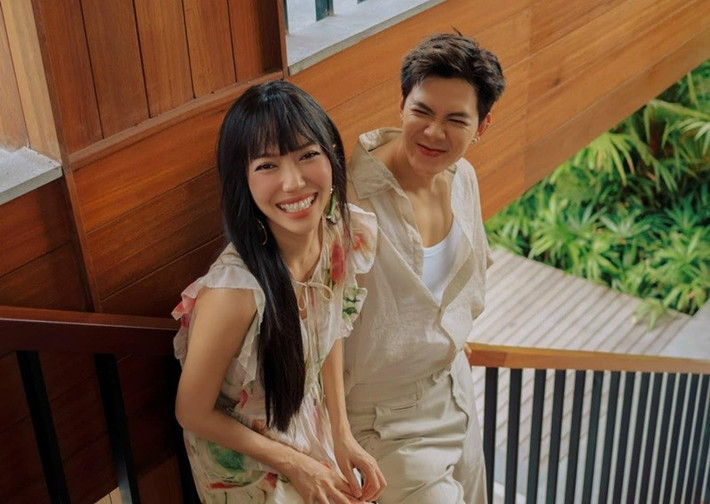 Diệu Nhi và Anh Tú bí mật kết hôn năm 2019. Năm 2022, cặp đôi xác nhận chuyện về chung một nhà, đồng thời tổ chức hôn lễ. Ảnh: FB Anh Tú.