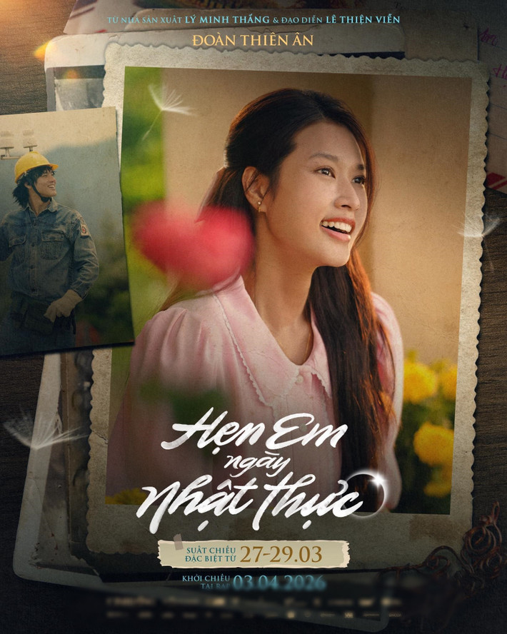 Sau “Nụ hôn bạc tỷ”, Đoàn Thiên Ân tiếp tục đóng chính trong phim “Hẹn em ngày nhật thực”. Theo Thể thao &amp; Văn hóa, cô có quá trình chuẩn bị khá kỹ lưỡng cho vai nữ tu. Ảnh: FB Thiên Ân.