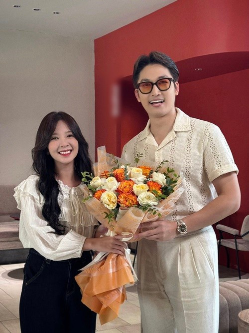 Đình Tú và Ngọc Huyền từng đóng chung phim Đừng nói khi yêu lên sóng năm 2023. Ảnh: FB Đình Tú.