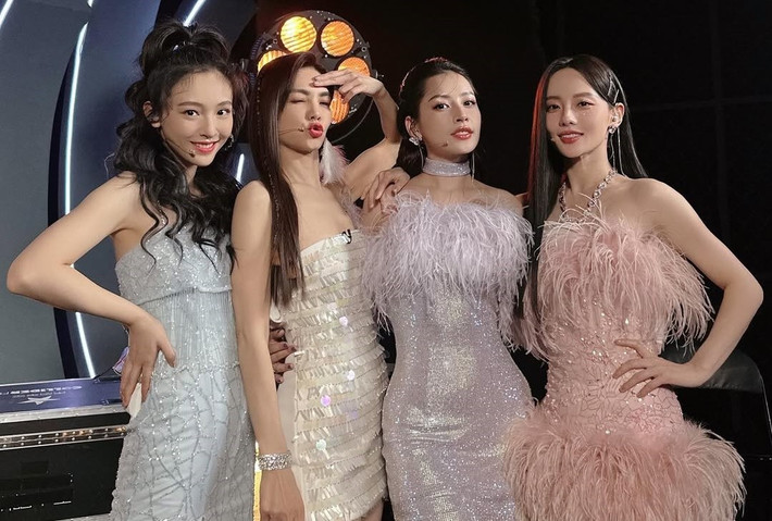 Ở Đạp gió 2023, Chi Pu và Ella không ít lần chung đội. Ảnh: Instagram Chi Pu.