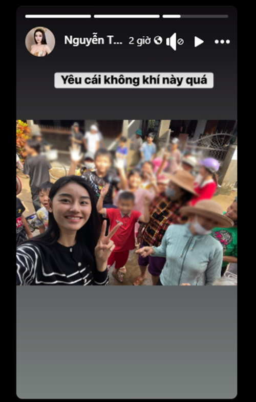 Yến Nhi cảm ơn từng món quà, từng lời động viên và tấm lòng của mọi người dành cho bà con quê hương cô trong lúc khó khăn này. Ảnh: FB Yến Nhi.